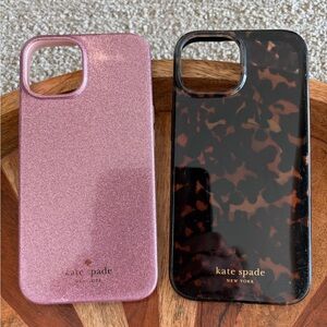 Two Katespade I PHONE 14 phone cases in great condition!